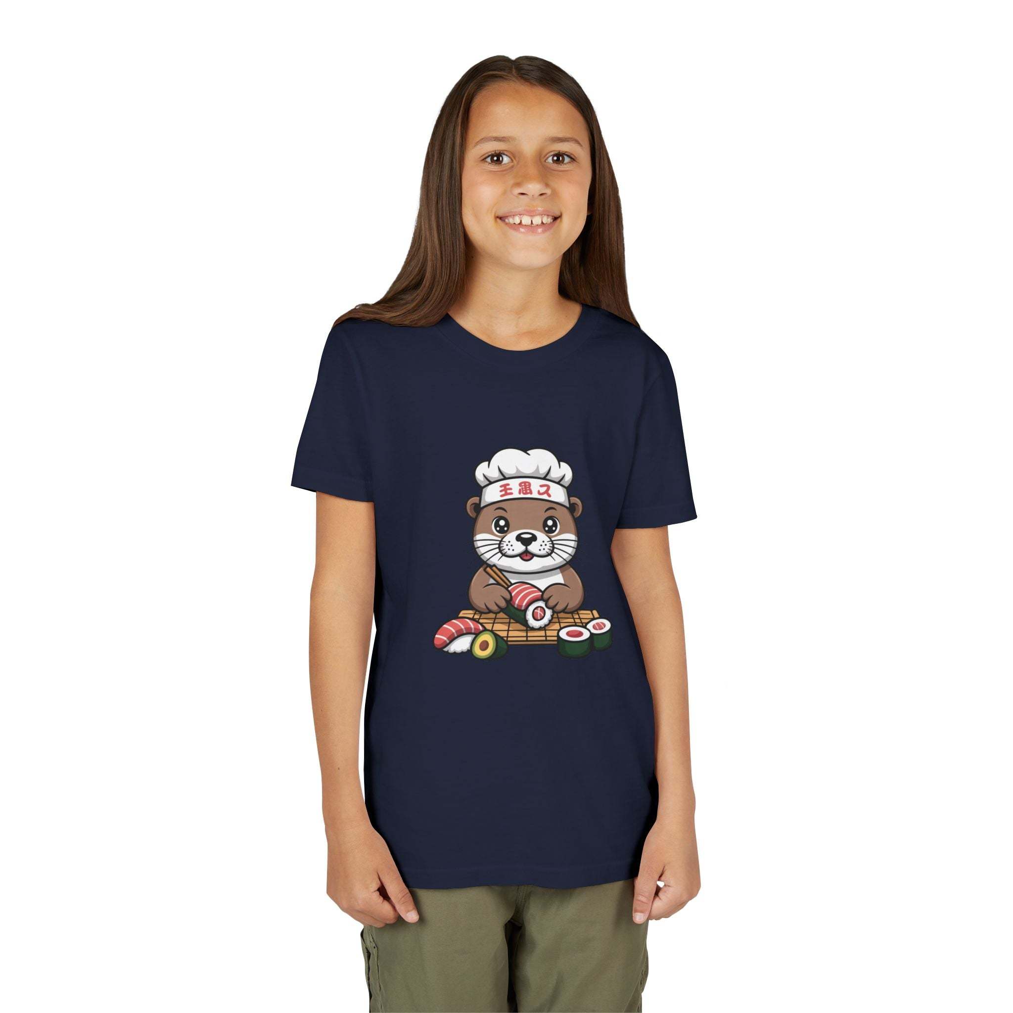 Otter Sushi Chef Youth Tee — Cute Otter Sushi Chef Graphic T-Shirt for Kids