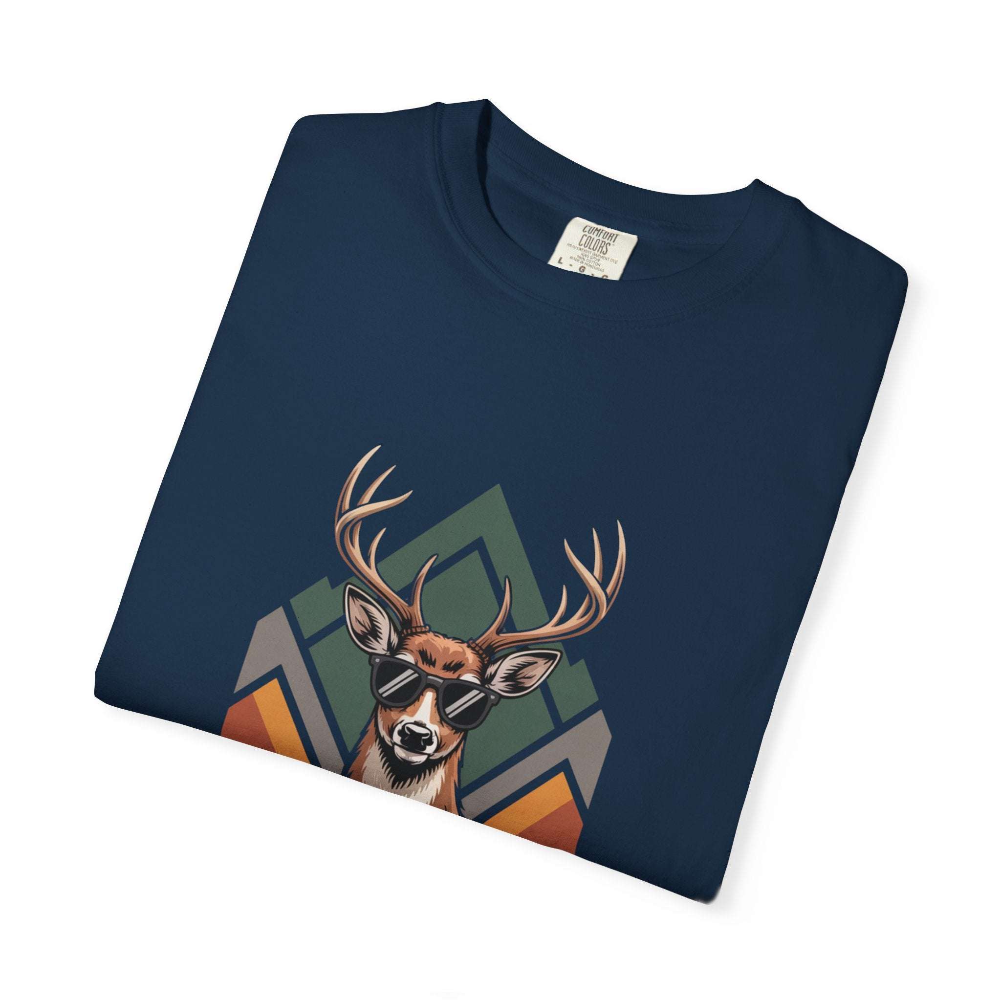 Bruh Deer T-Shirt with funny deer graphic in soft washed heavyweight fabric for outdoor comfort