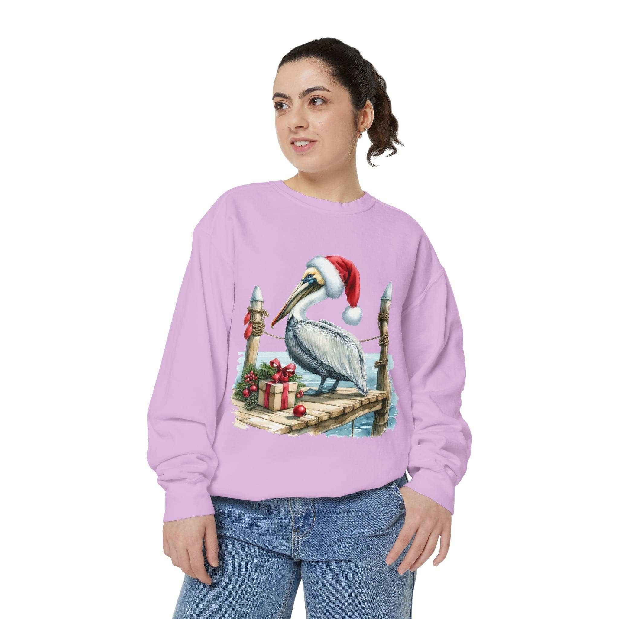 Christmas Pelican Santa Sweatshirt - Festive Holiday Pullover