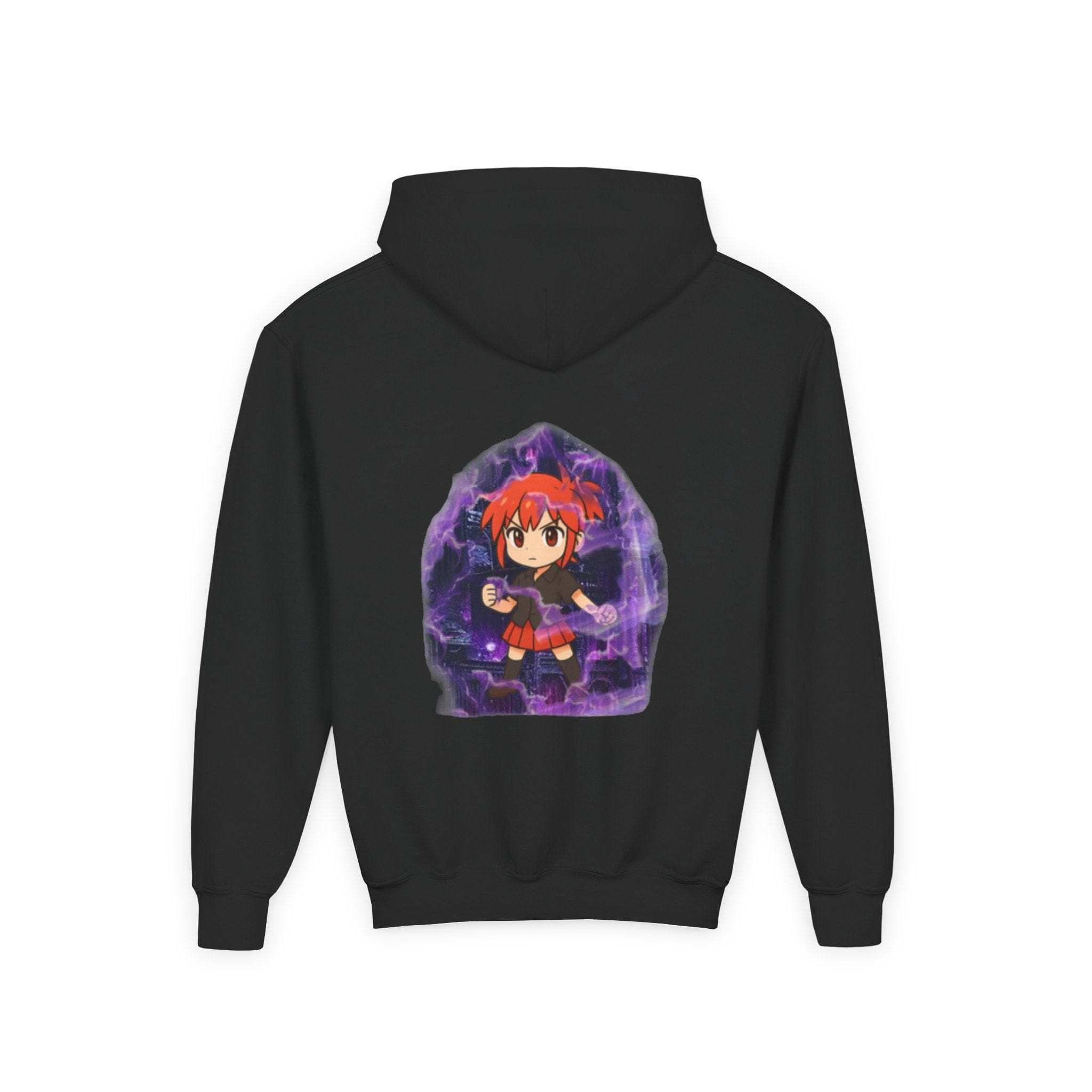 Anime Purple Power Girl Youth Hoodie Sweatshirt