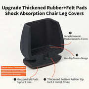 Chair Leg Protectors 8PCS - Thick Wrap Felt Pads Silicone
