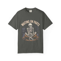 Vintage garment-dyed Waiting on Parts TShirt mechanic tee with relaxed fit and faded text design