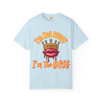 Black cotton Boss Garment-Dyed Bratcore t-shirt with a relaxed fit and confident style