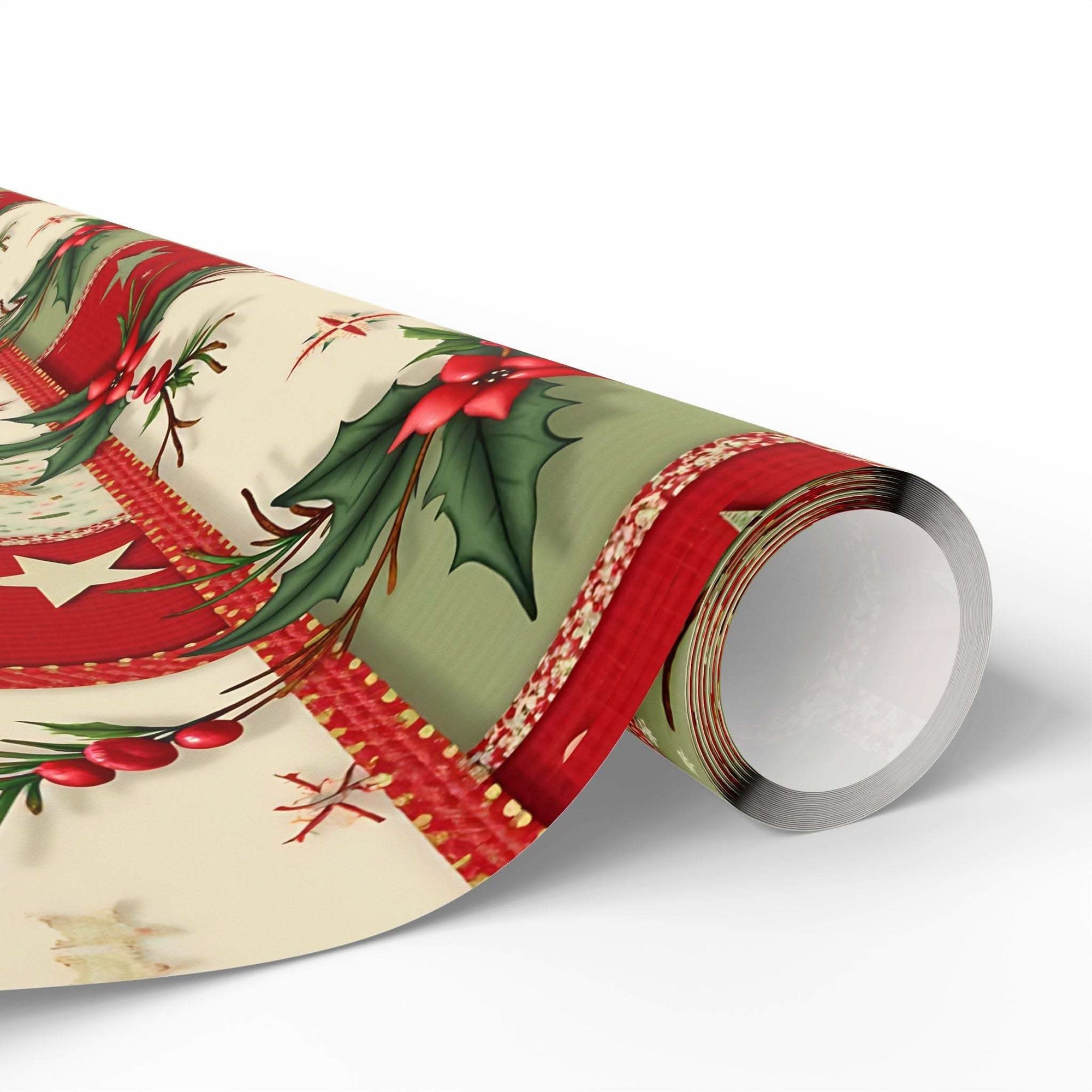Vintage Christmas Stars wrapping paper with aged star motifs on fine art paper