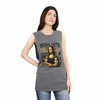 Mona Lifta muscle Mona Lisa tank top | vintage stonewash art tee