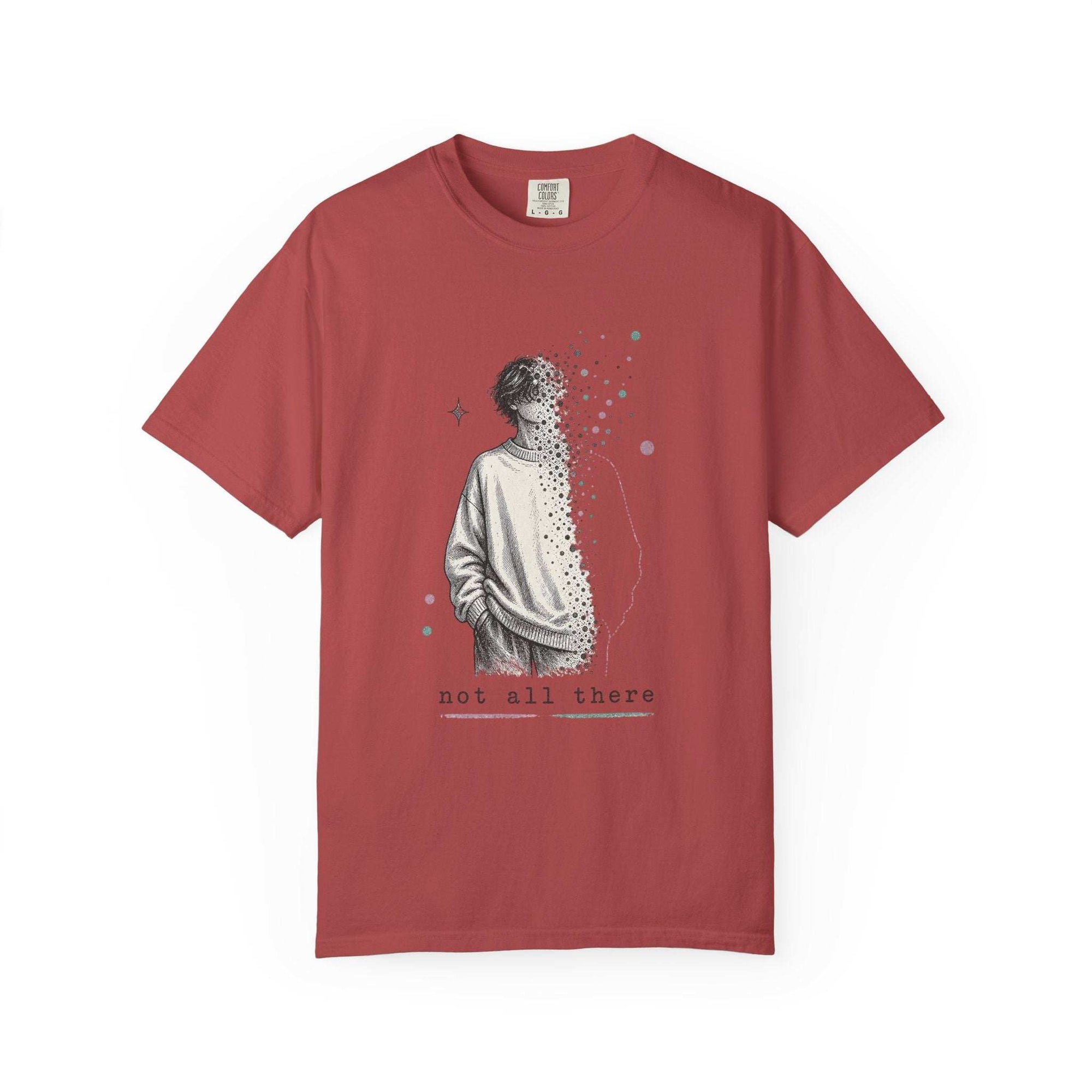 T-Shirt — 'not all there' Abstract Disintegrating Figure Weirdcore Graphic Tee