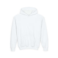 Youth hooded sweatshirt featuring embroidered Grandpas Fishing Buddy Hoodie design with kangaroo pocket and durable cotton-poly blend