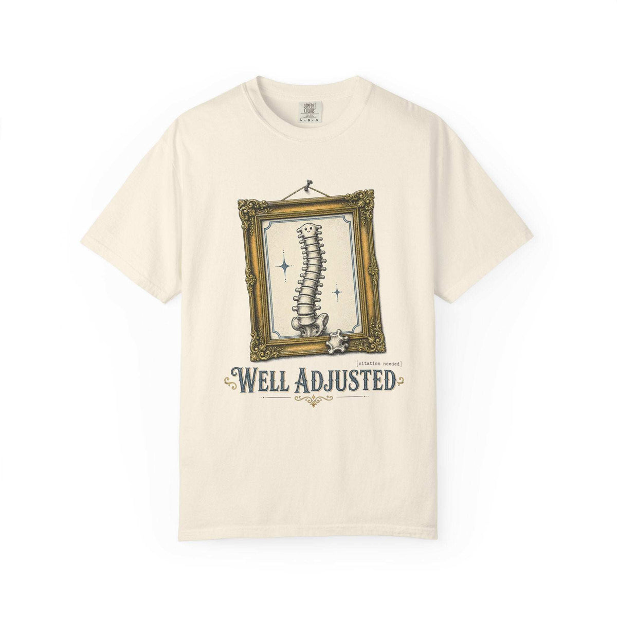Well Adjusted Spine T-Shirt — Chiropractic Vintage Frame Graphic Tee