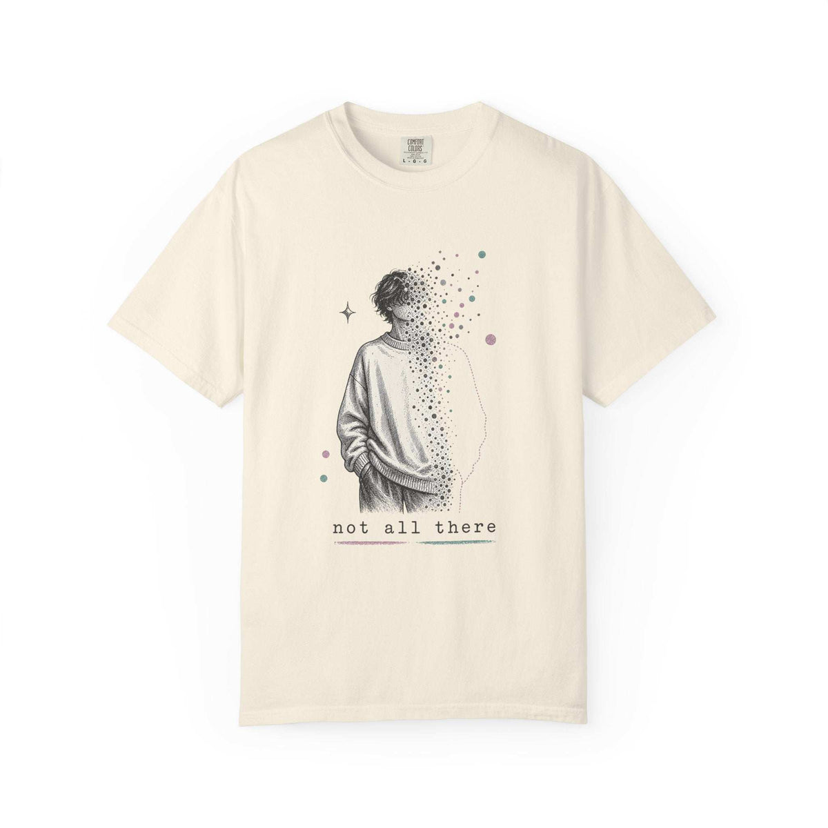 T-Shirt — 'not all there' Abstract Disintegrating Figure Weirdcore Graphic Tee