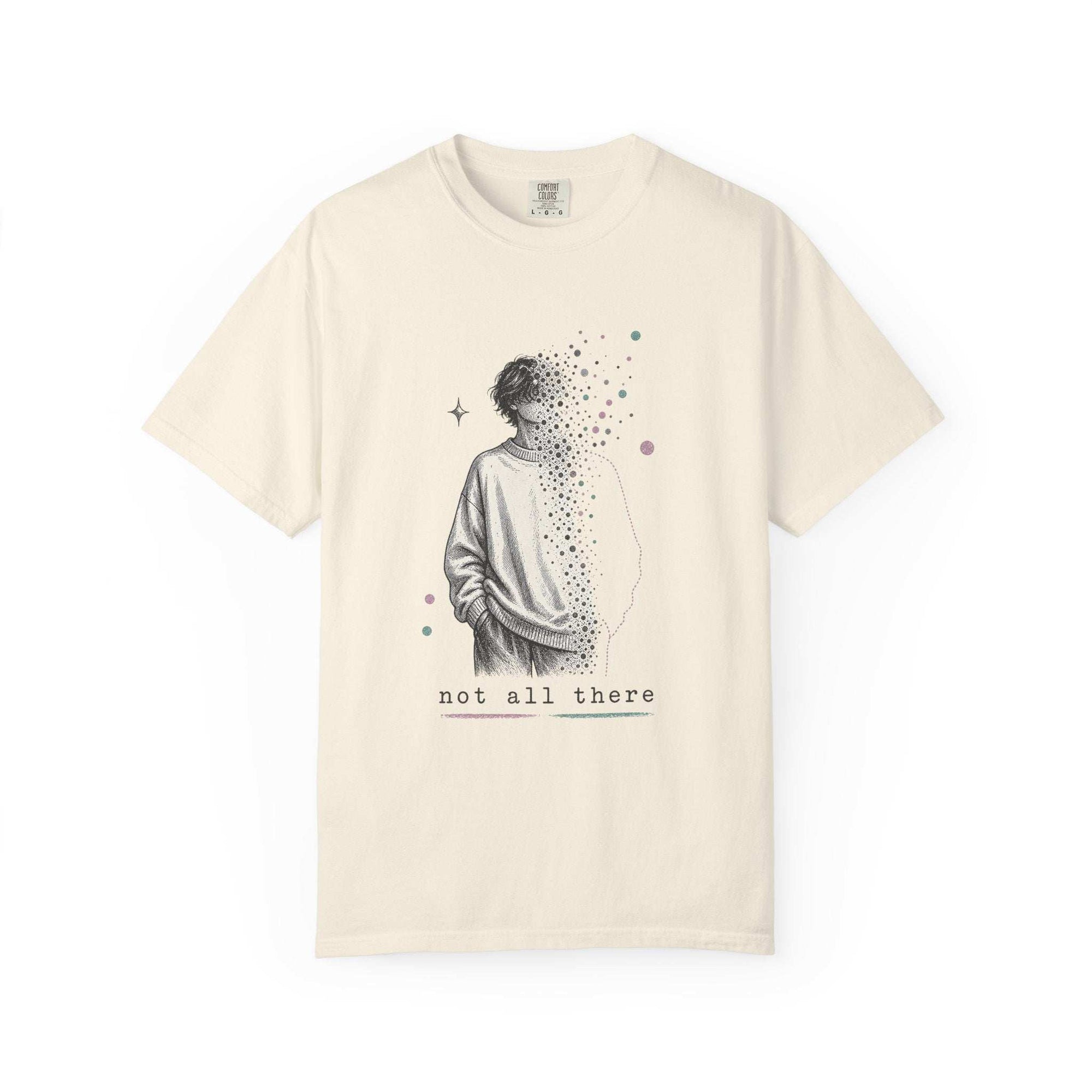 T-Shirt — 'not all there' Abstract Disintegrating Figure Weirdcore Graphic Tee