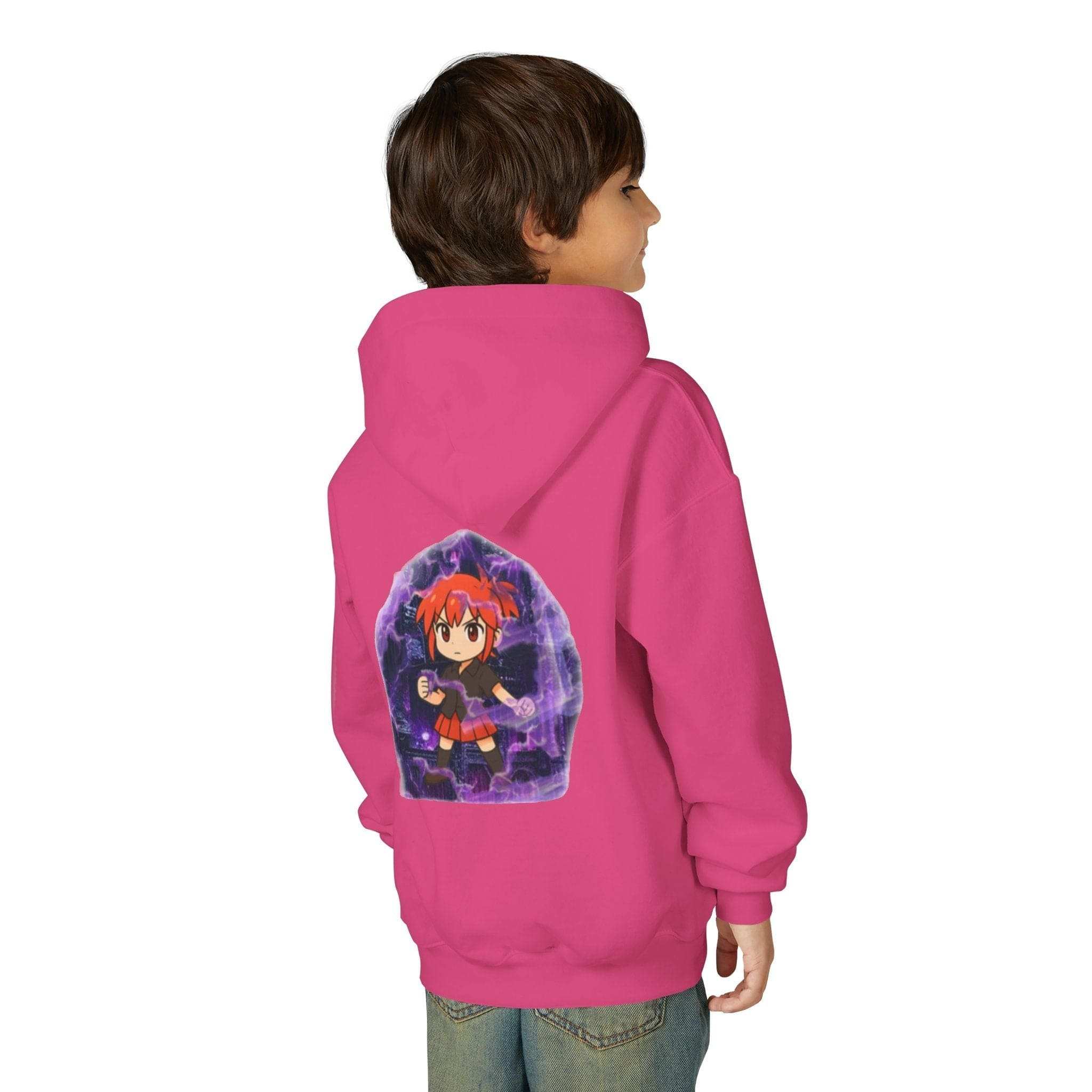 Anime Purple Power Girl Youth Hoodie Sweatshirt