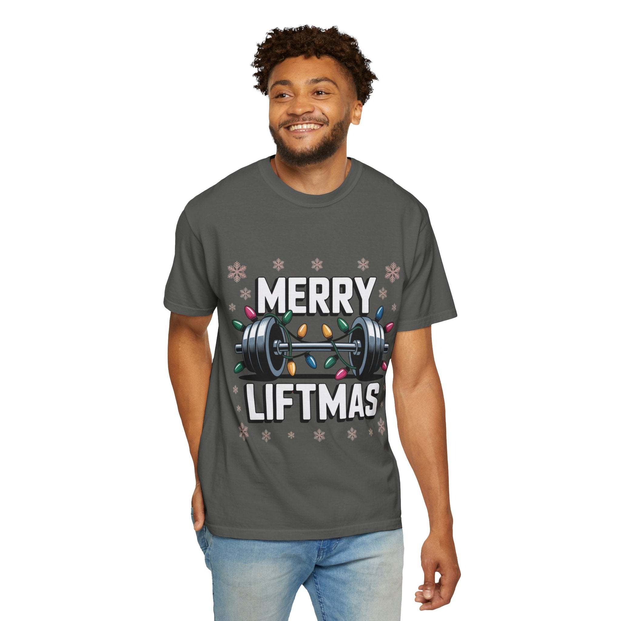 Christmas Workout T-shirt - Merry Liftmas Design