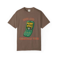 Retro 2000 Christmas T-Shirt in black, features festive graphic design, short sleeves, from Printify
