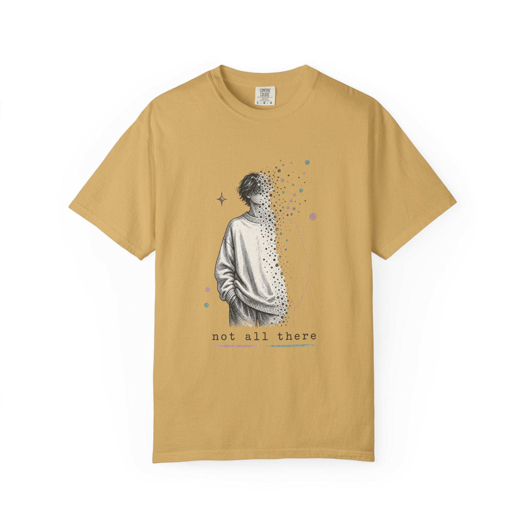 T-Shirt — 'not all there' Abstract Disintegrating Figure Weirdcore Graphic Tee