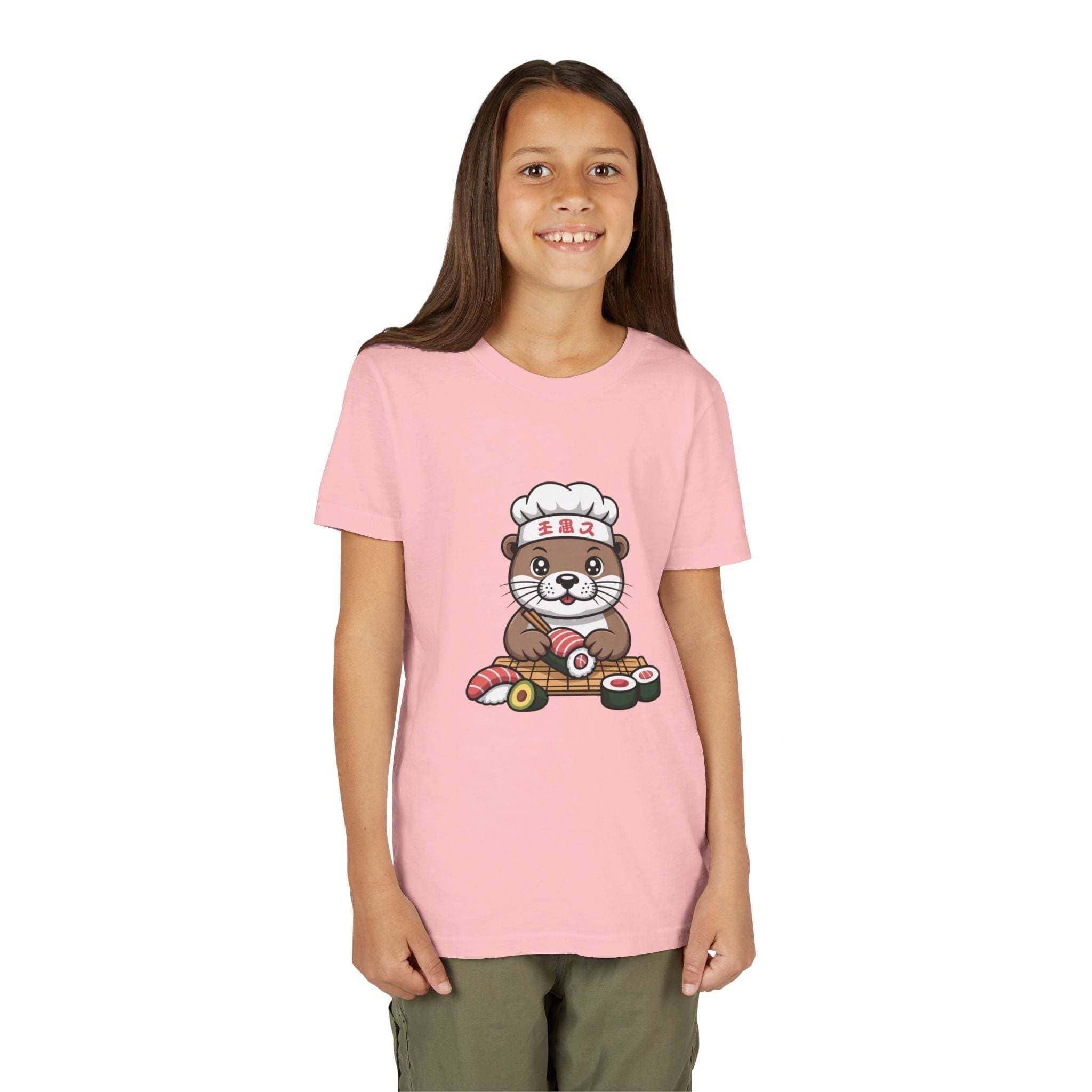 Otter Sushi Chef Youth Tee — Cute Otter Sushi Chef Graphic T-Shirt for Kids