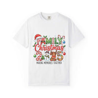 Family Christmas 2025 garment-dyed t-shirt with vintage style and cozy fit for holiday celebrations