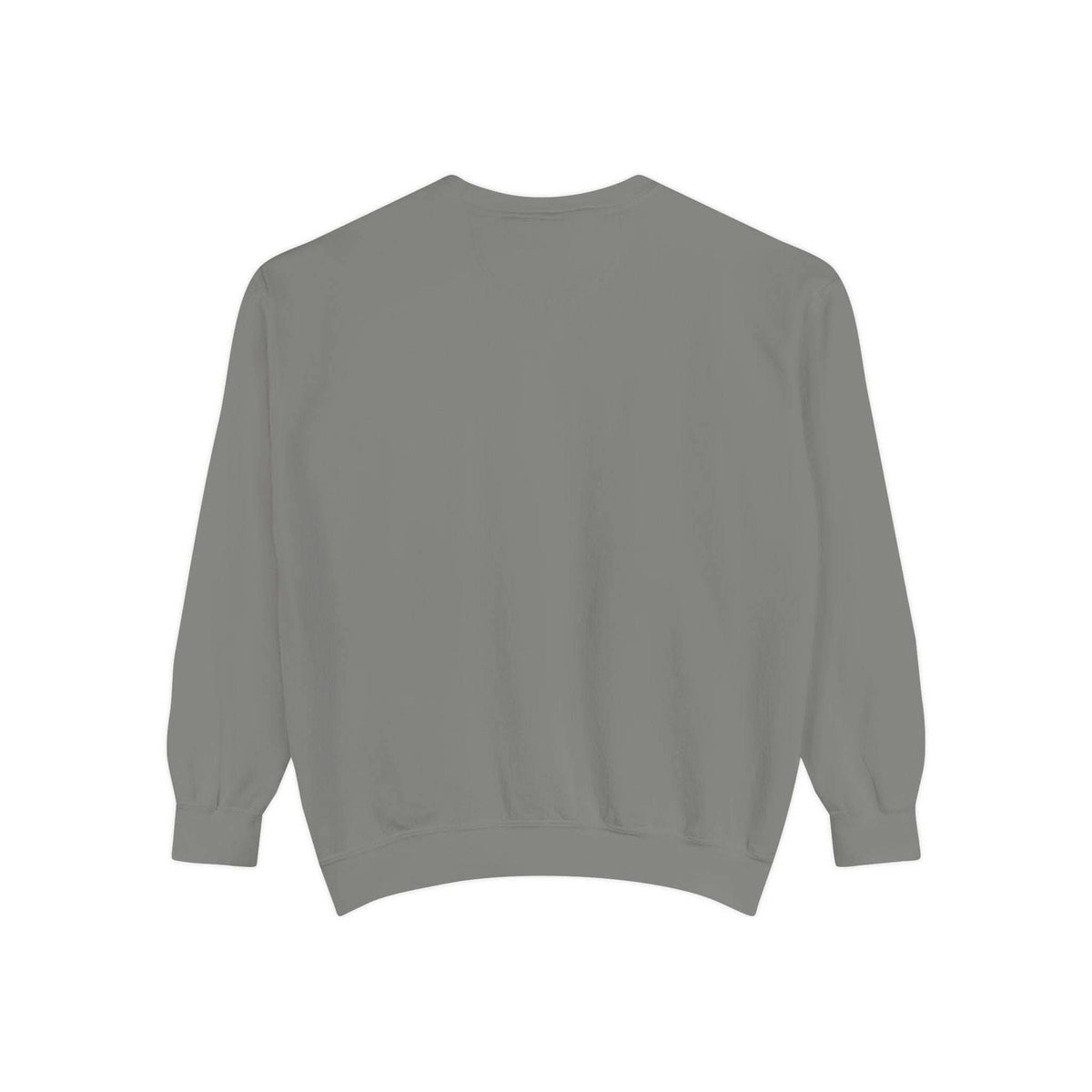 Plain gray sweatshirt back view vintage Christmas nutcracker design option