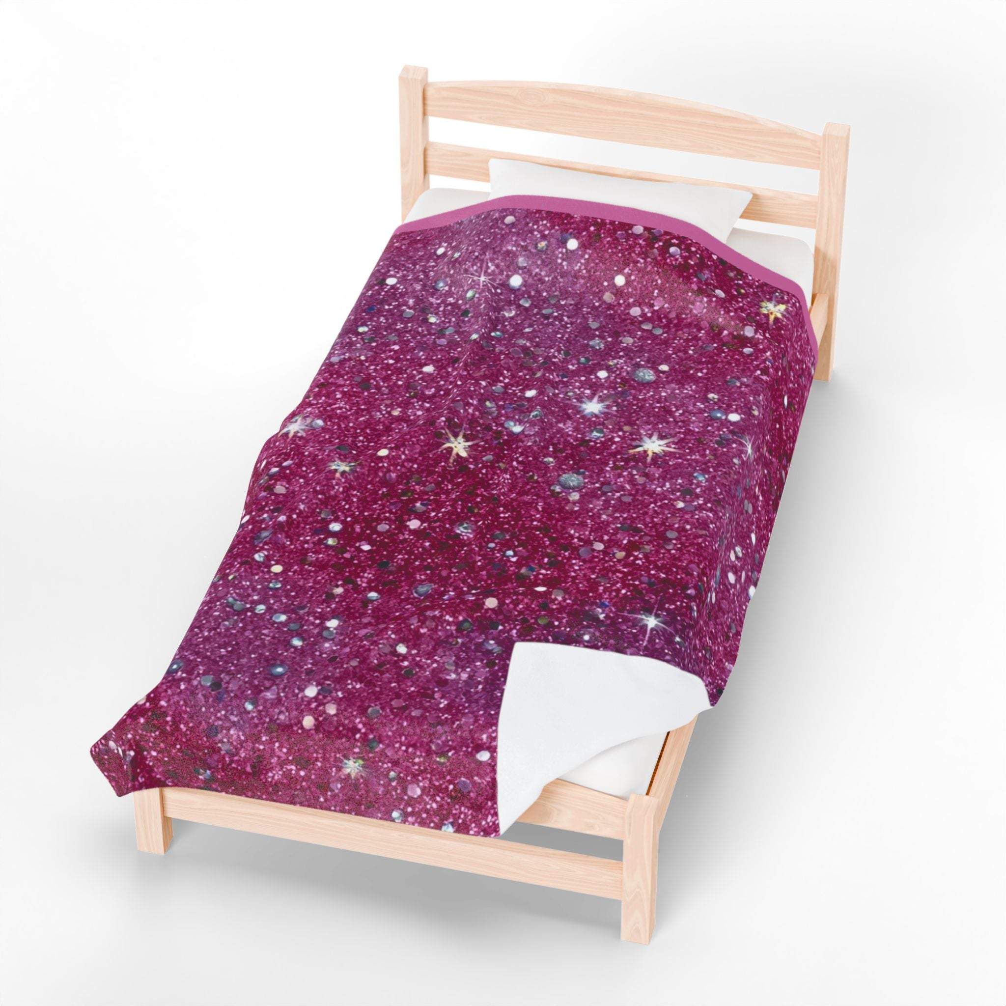 Plush Blanket - Starry Pink Design