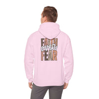Faith Over Fear Hoodie with Walk by Faith design, cozy Christian sweatshirt