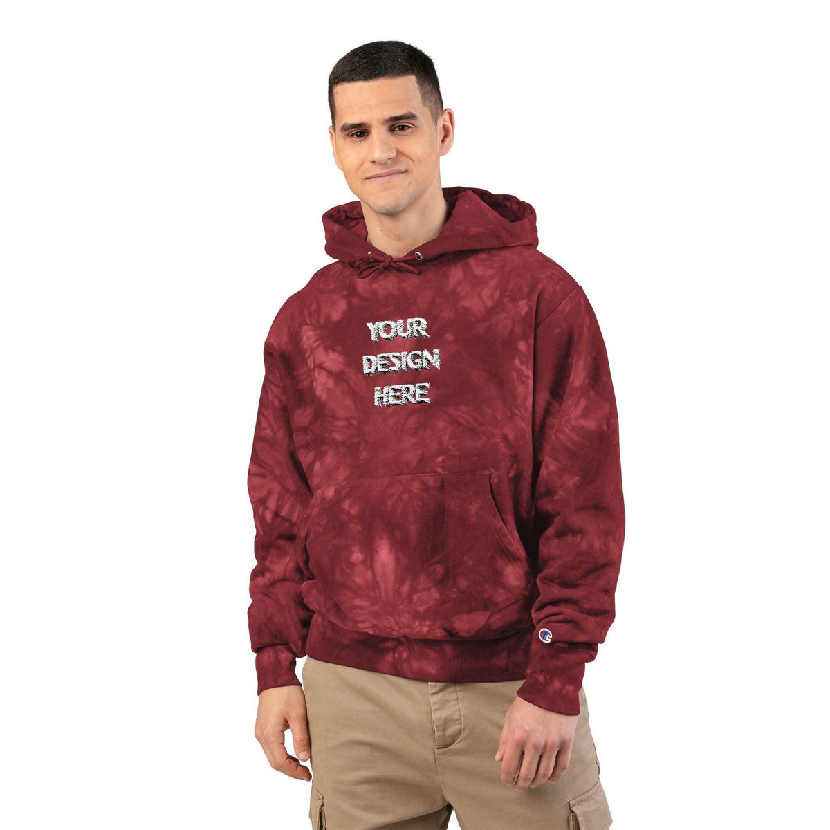 Embroidered Tie-Dye Hoodie