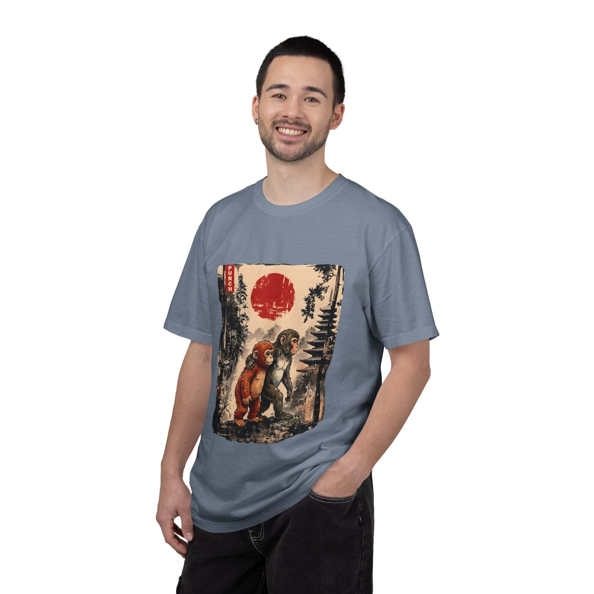 Kawaii Monkey Shirt, Japanese Ukiyoe Animal Tee