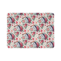 Cozy fleece blanket with vibrant floral pelican design and plush Sherpa lining