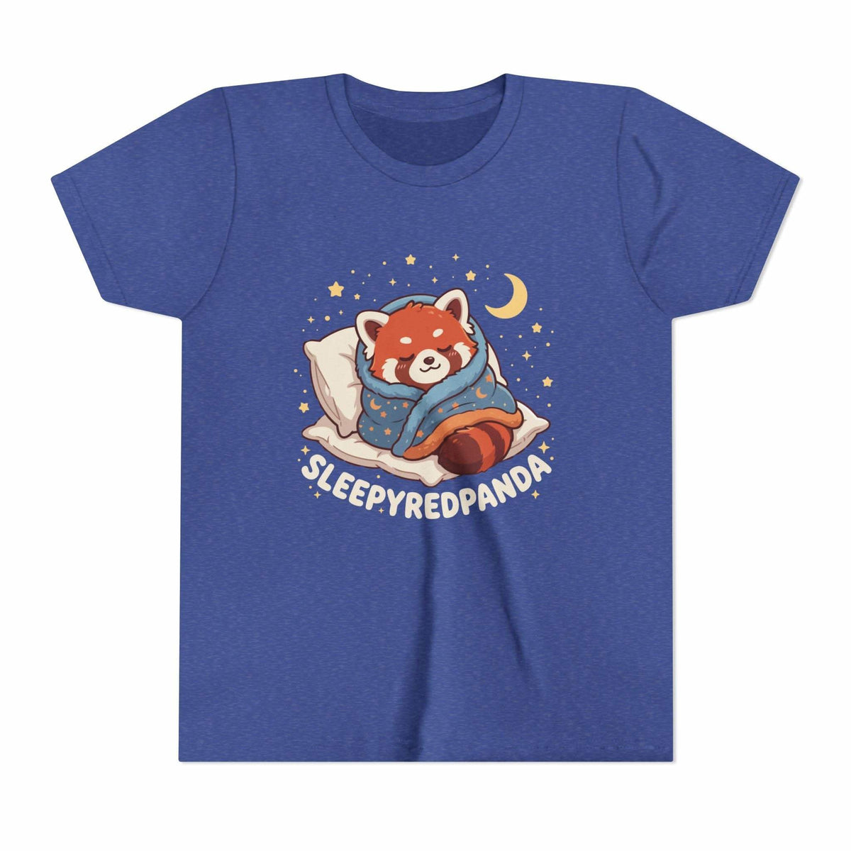 Sleepy Red Panda Youth Tee | cute sleeping red panda, moon pillow, kids shirt