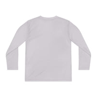 Youth long sleeve tee shirt back view plain light fabric breathable athletic fit youth tee