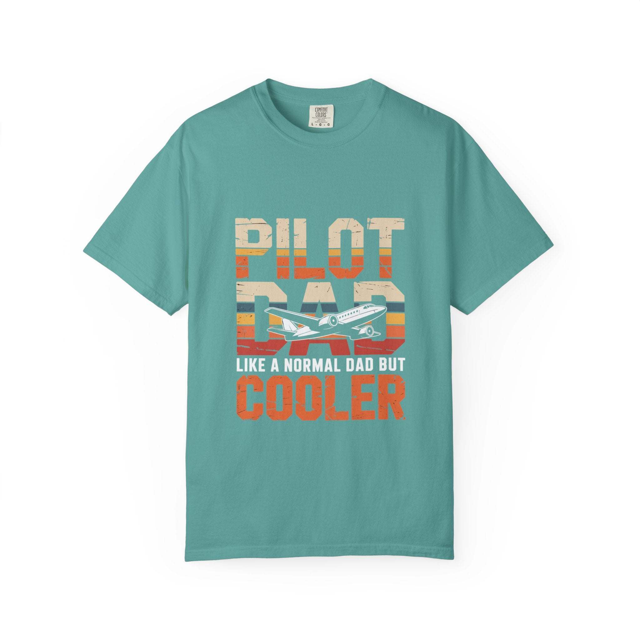 Pilot Dad Like a Normal Dad But Cooler T-shirt in vintage style on soft cotton fabric