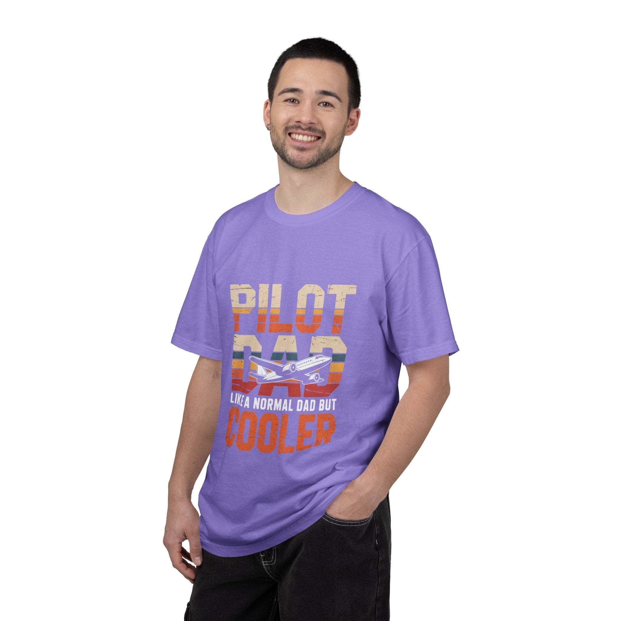 Pilot Dad Like a Normal Dad But Cooler T-shirt with vintage design on soft cotton fabric
