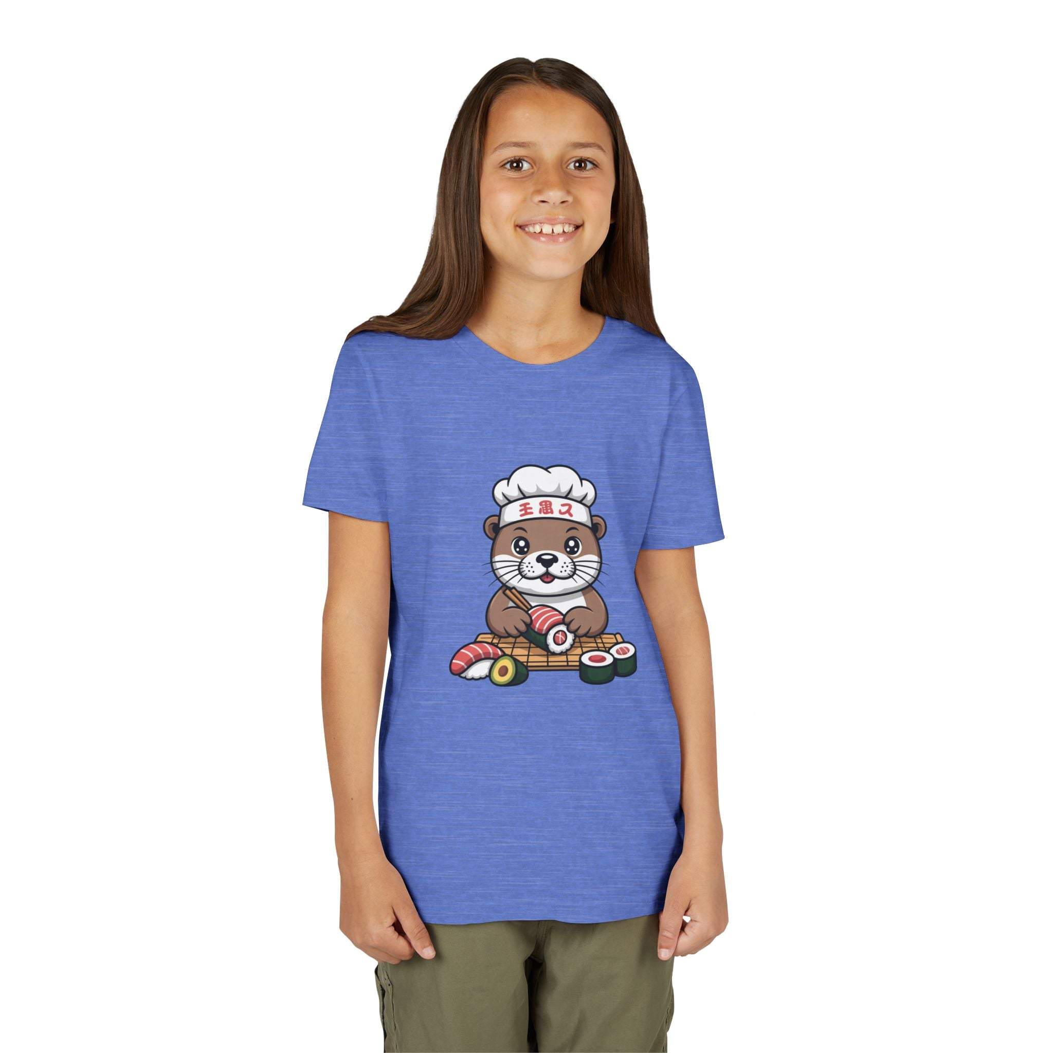 Otter Sushi Chef Youth Tee — Cute Otter Sushi Chef Graphic T-Shirt for Kids