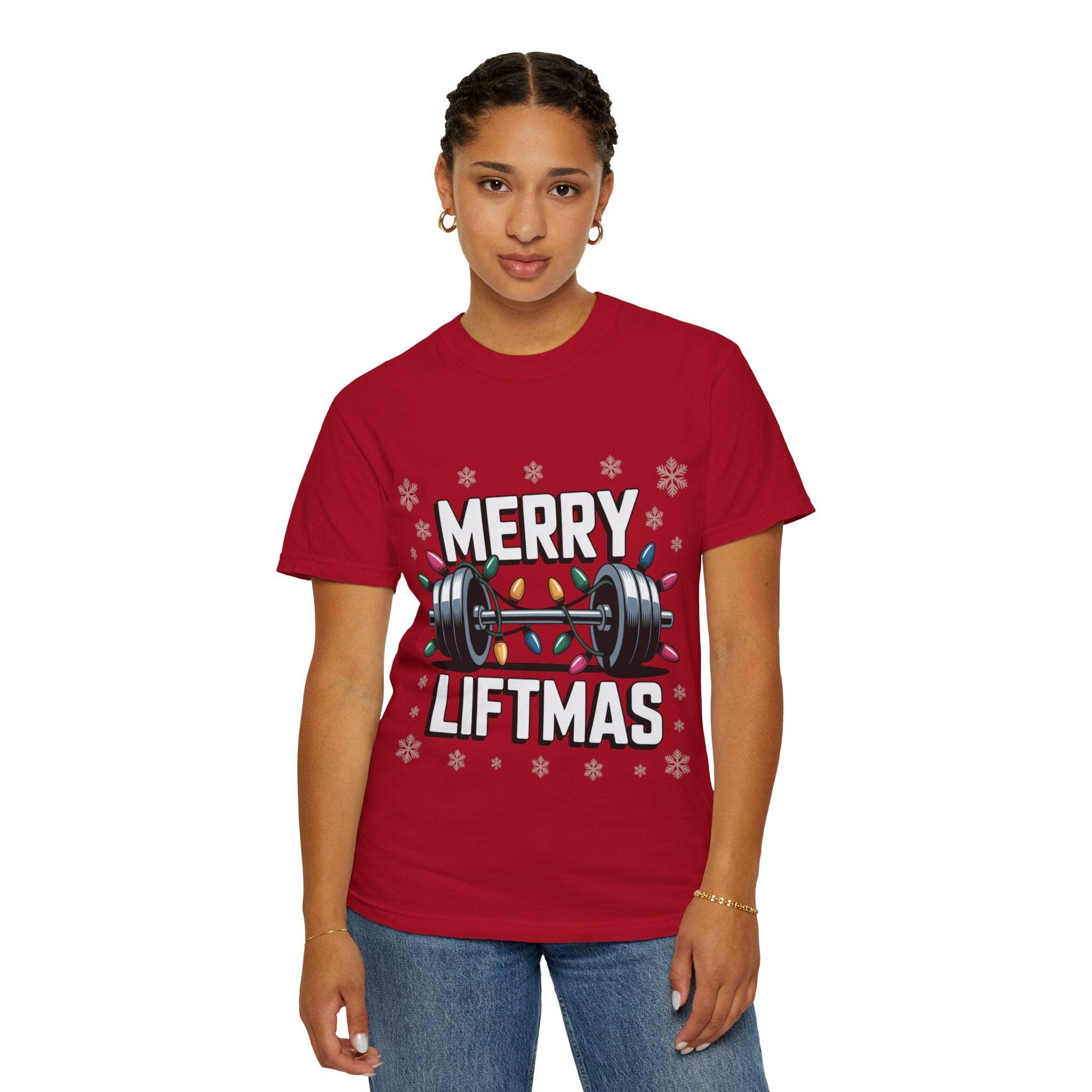 Christmas Workout T-shirt - Merry Liftmas Design
