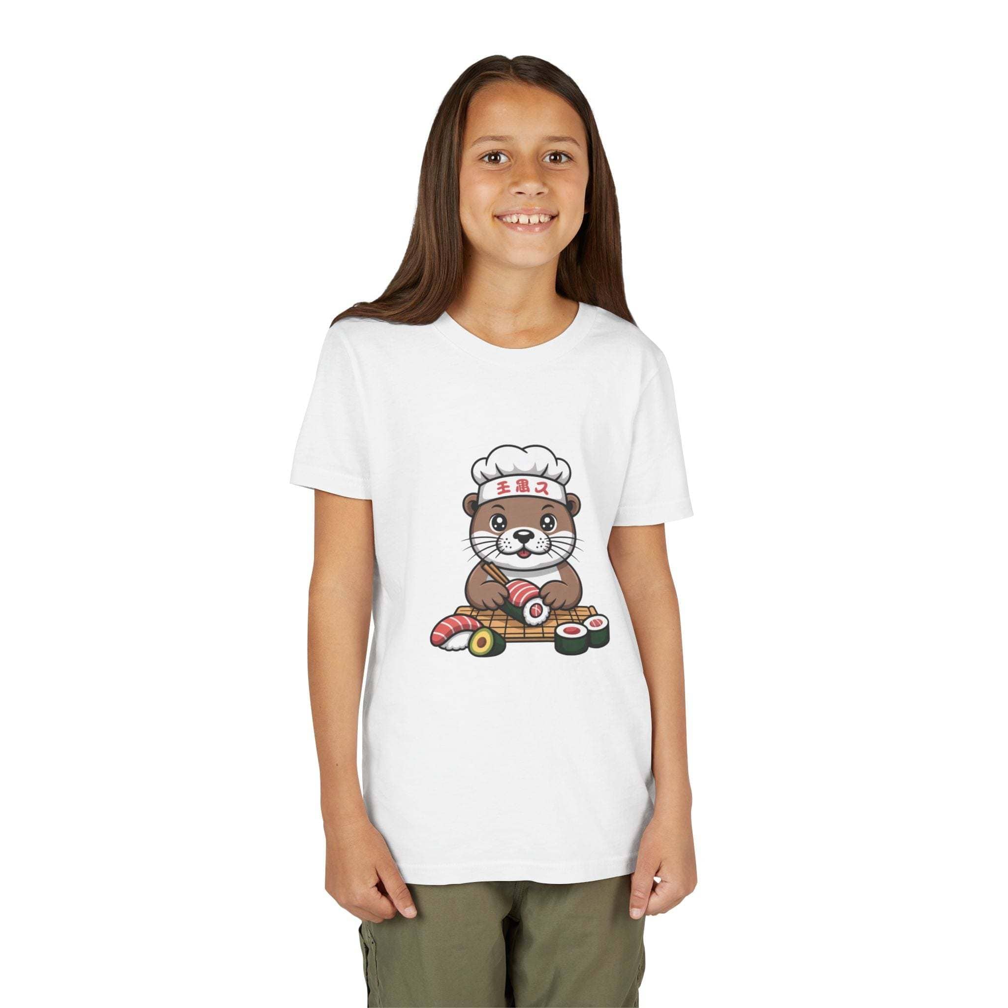 Otter Sushi Chef Youth Tee — Cute Otter Sushi Chef Graphic T-Shirt for Kids
