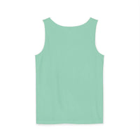 Mint green tank top with sleeveless design and relaxed fit