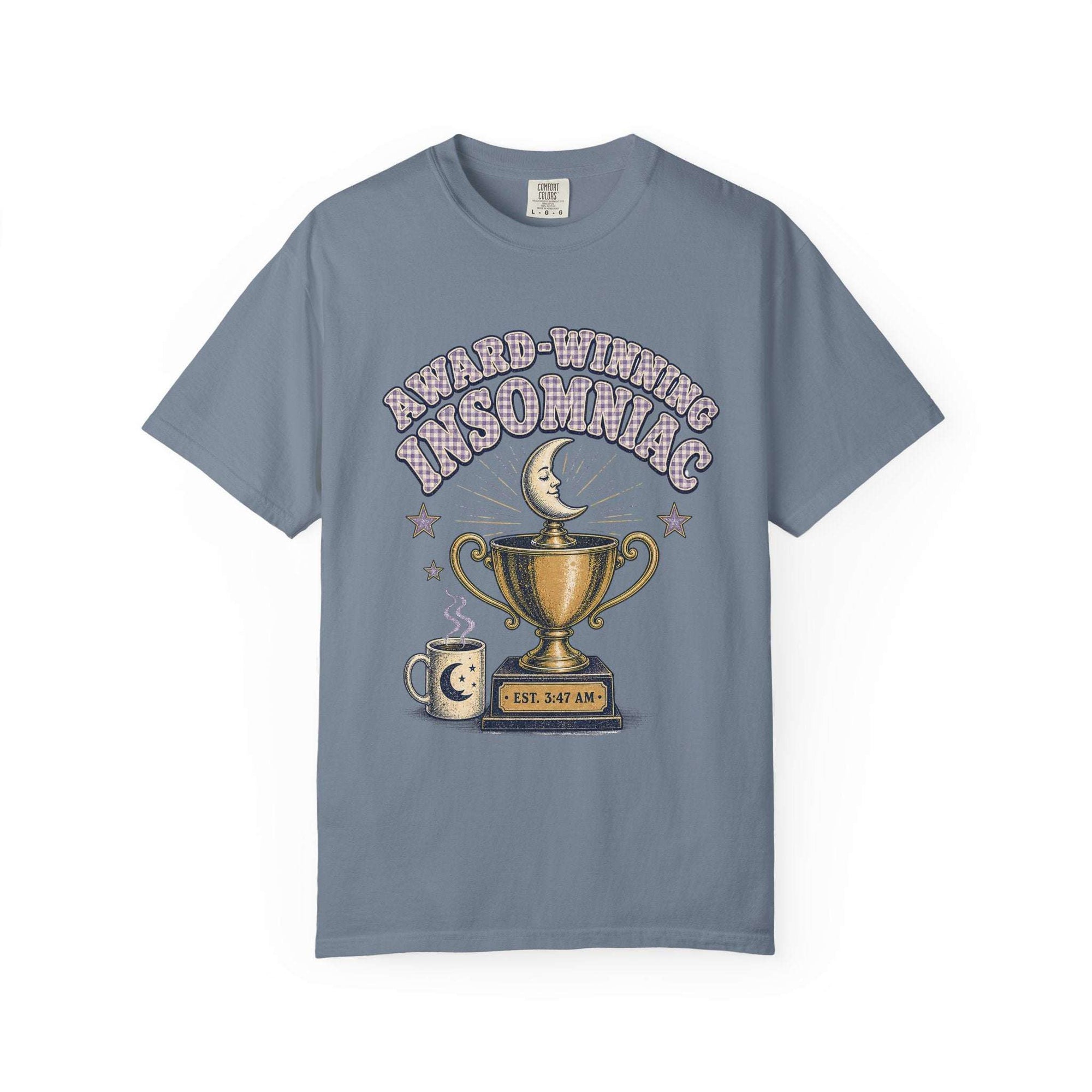 Award-Winning Insomniac T-Shirt – Funny Night Owl Coffee Tee