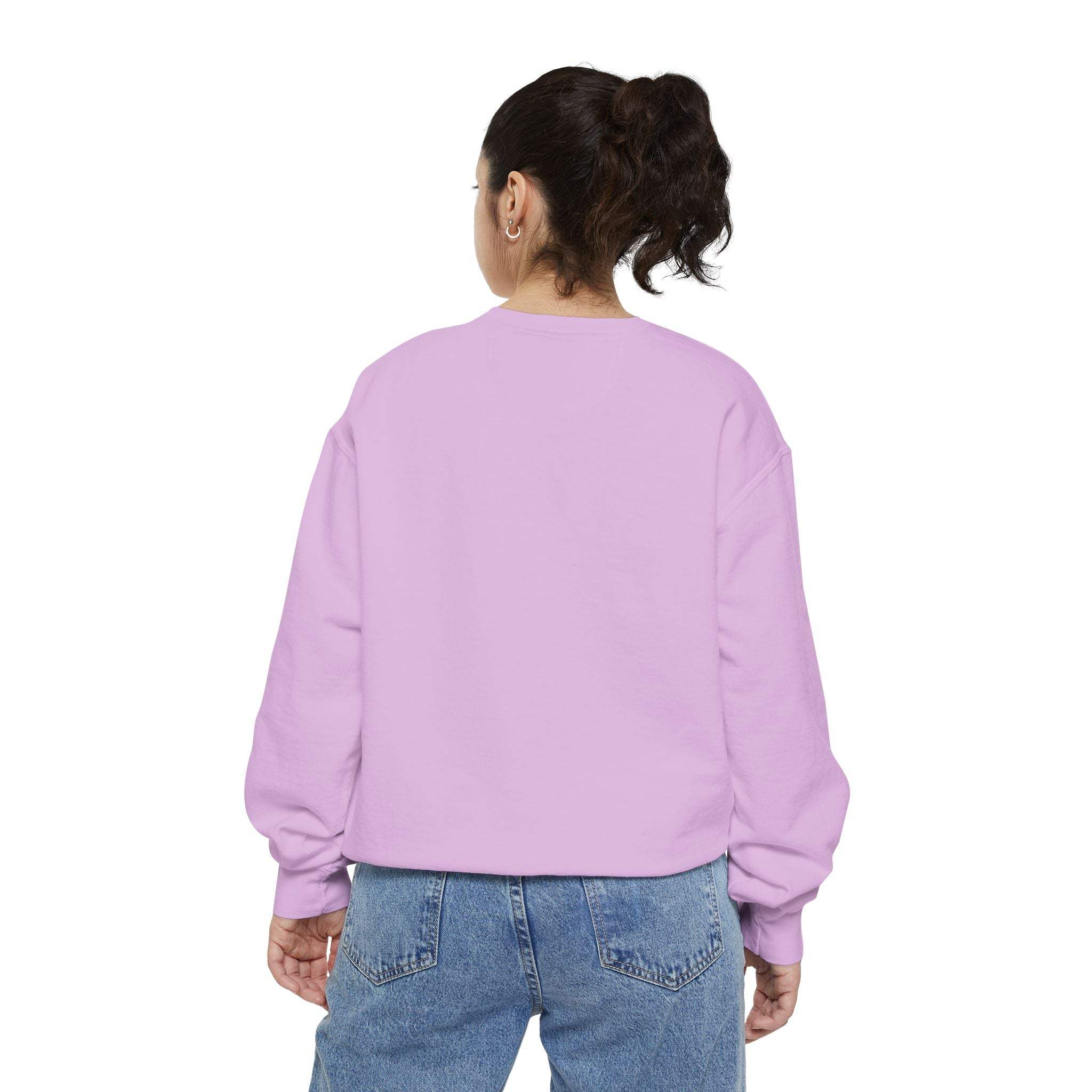 Pepper-colored sweatshirt with a preppy design, ideal for Christmas gifts, from Printify, available in sizes S, M, L.