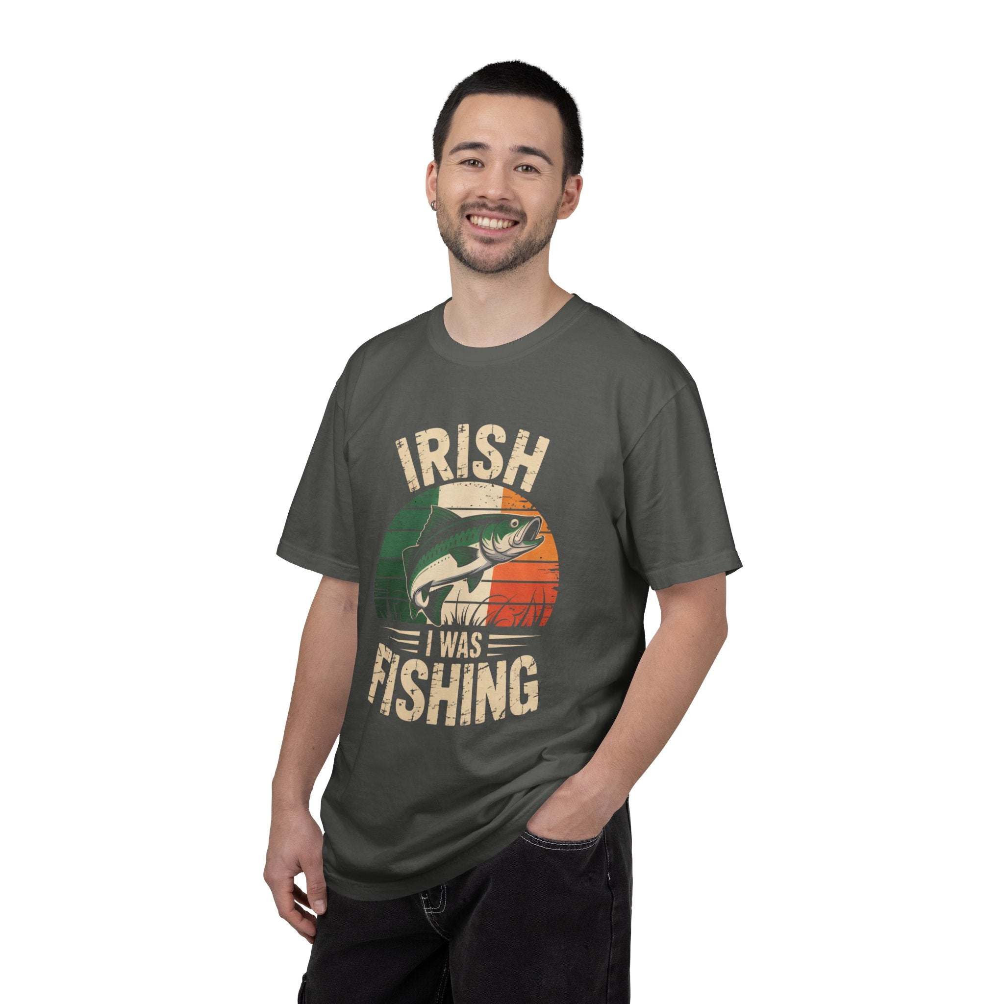 Irish I Was Fishing T-shirt | Fishing Graphic, Irish Flag Trout Design