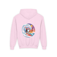 Navy Santa hoodie for kids from Printify, perfect for Christmas festivities.