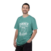 Dinner Will Be Ready in 18 Hours meat smoker t-shirt for BBQ lovers and pitmasters