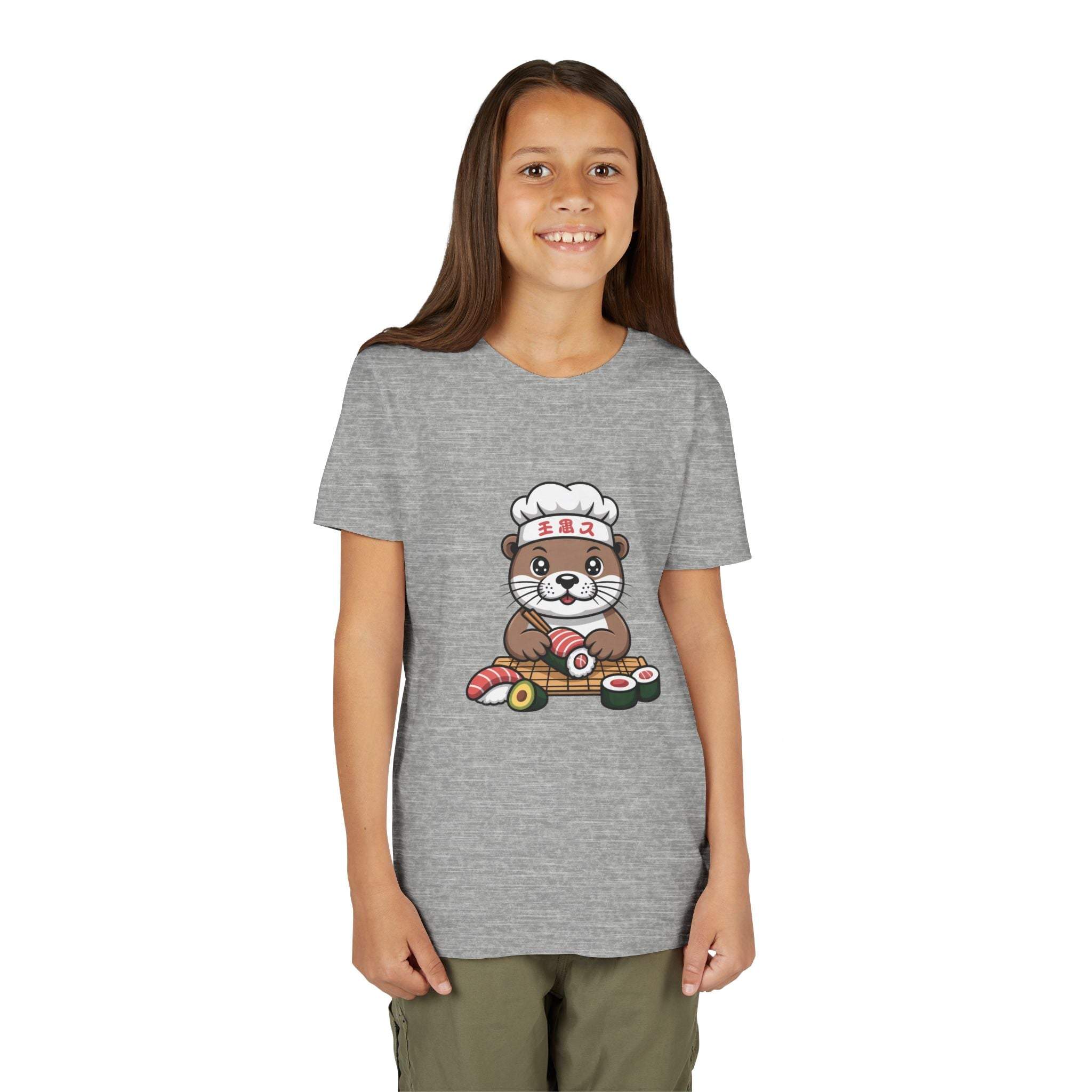 Otter Sushi Chef Youth Tee — Cute Otter Sushi Chef Graphic T-Shirt for Kids