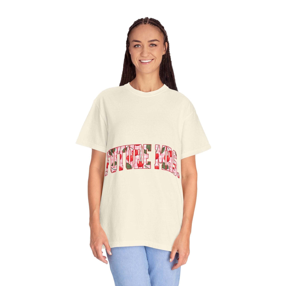 Future Mrs Cherry T-shirt in soft cotton with playful bridal design