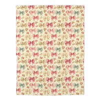 Floral Coquette Bows design soft breathable swaddle blanket for newborn babies