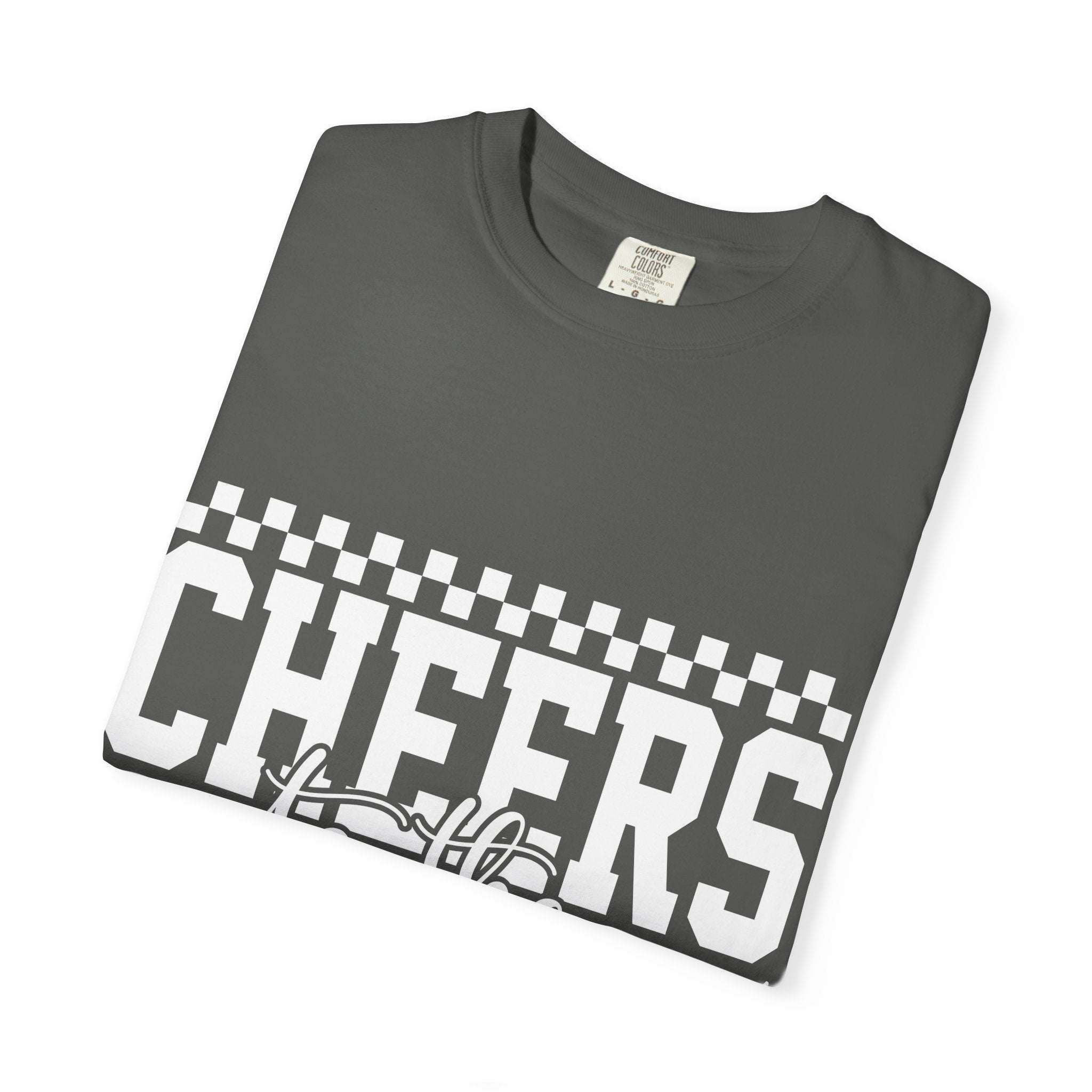 Cheers for the New Year T-Shirt with vintage garment-dyed design and relaxed fit for festive comfort