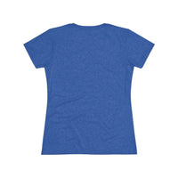 Women T-shirt with festive Mimi Claus design and Santa hat in soft triblend fabric for Christmas holiday