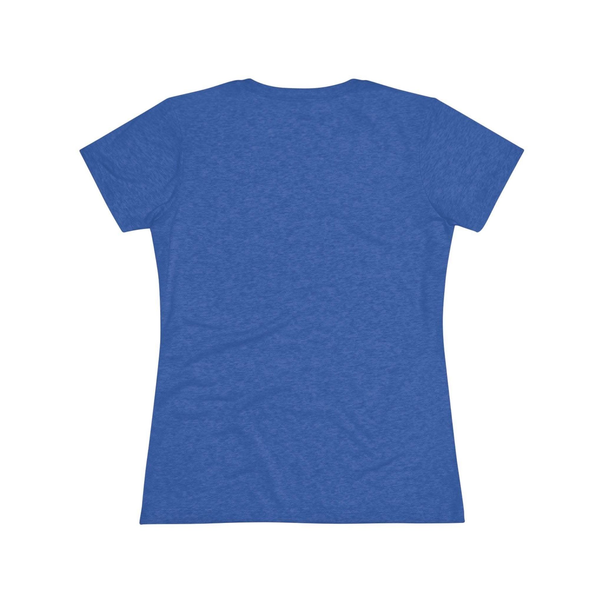 Women T-shirt with festive Mimi Claus design and Santa hat in soft triblend fabric for Christmas holiday