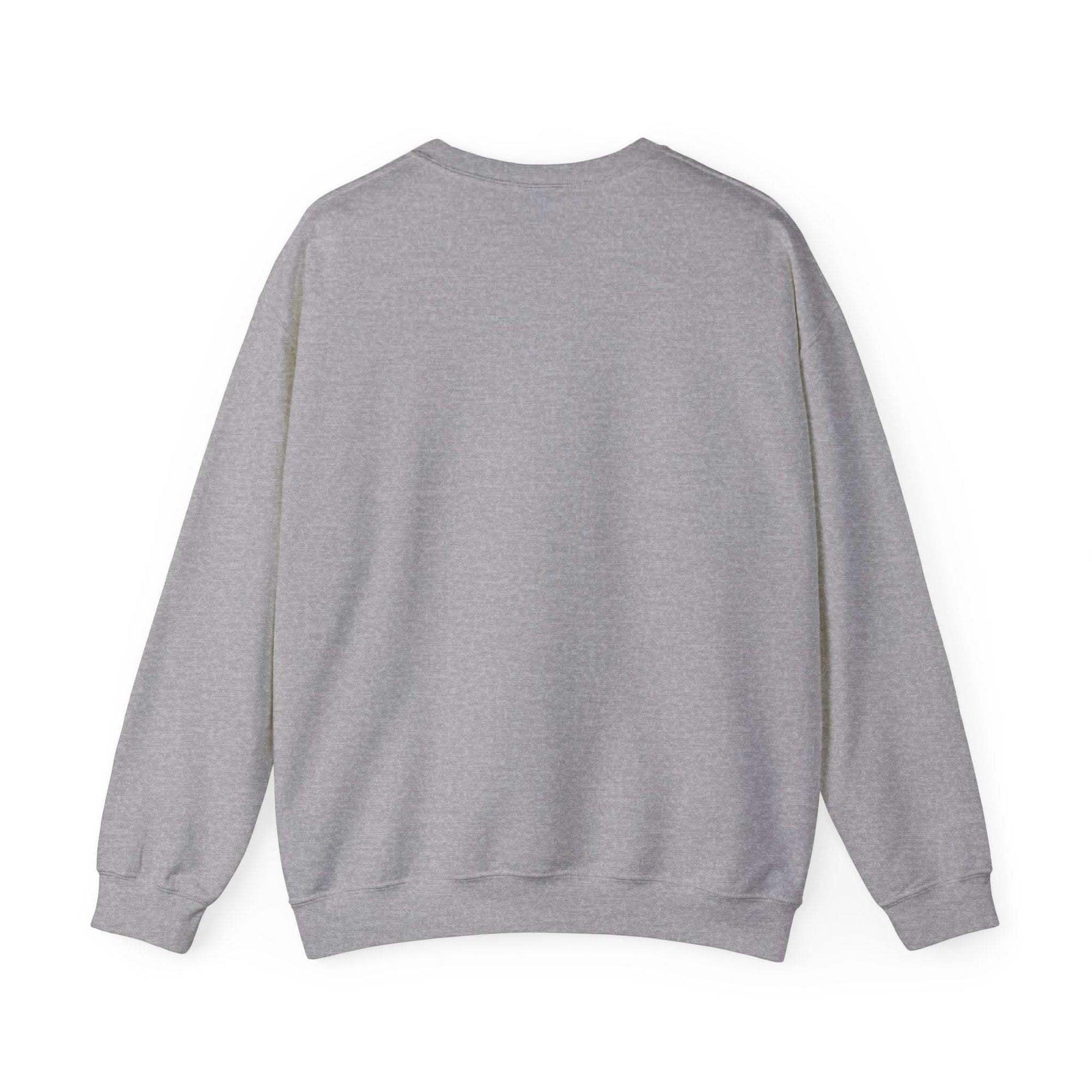 Black crewneck sweatshirt featuring a Santa motorcycle graphic by Printify, perfect for cozy winter wear.