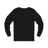 Long sleeve hiking t-shirt with vintage sunset mountains graphic and outdoor adventure slogan