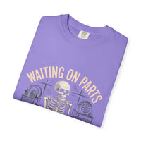 Vintage Waiting on Parts TShirt garment-dyed mechanic tee with faded text and relaxed fit