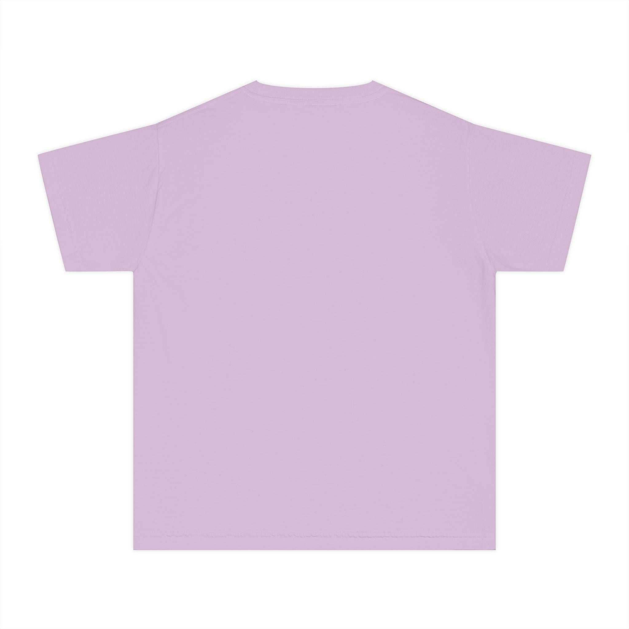 Youth tee featuring Santa Highland cow in faux crochet yarn style for Christmas festive wear