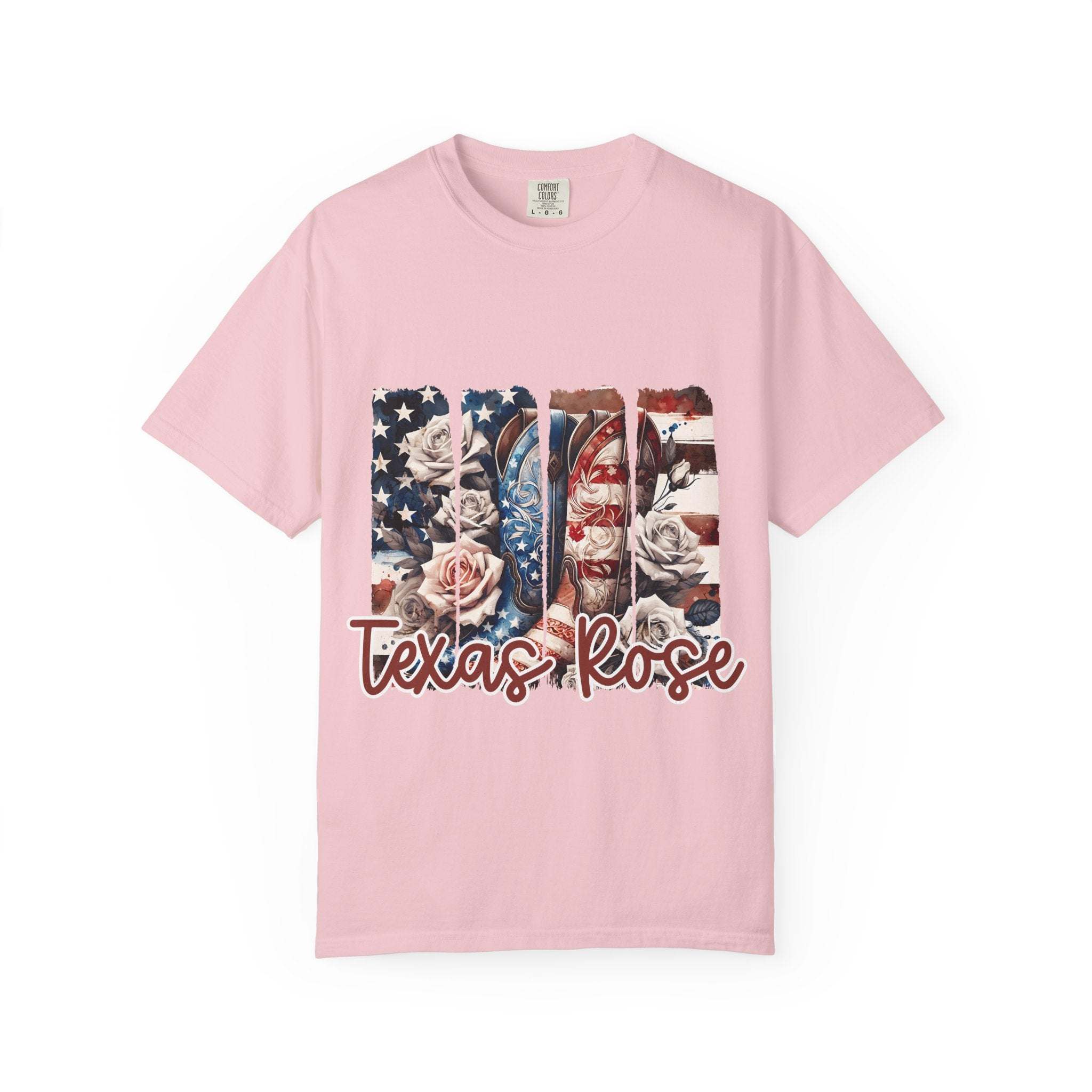 Texas Rose T-Shirt soft faded cotton with relaxed fit and wild rose design